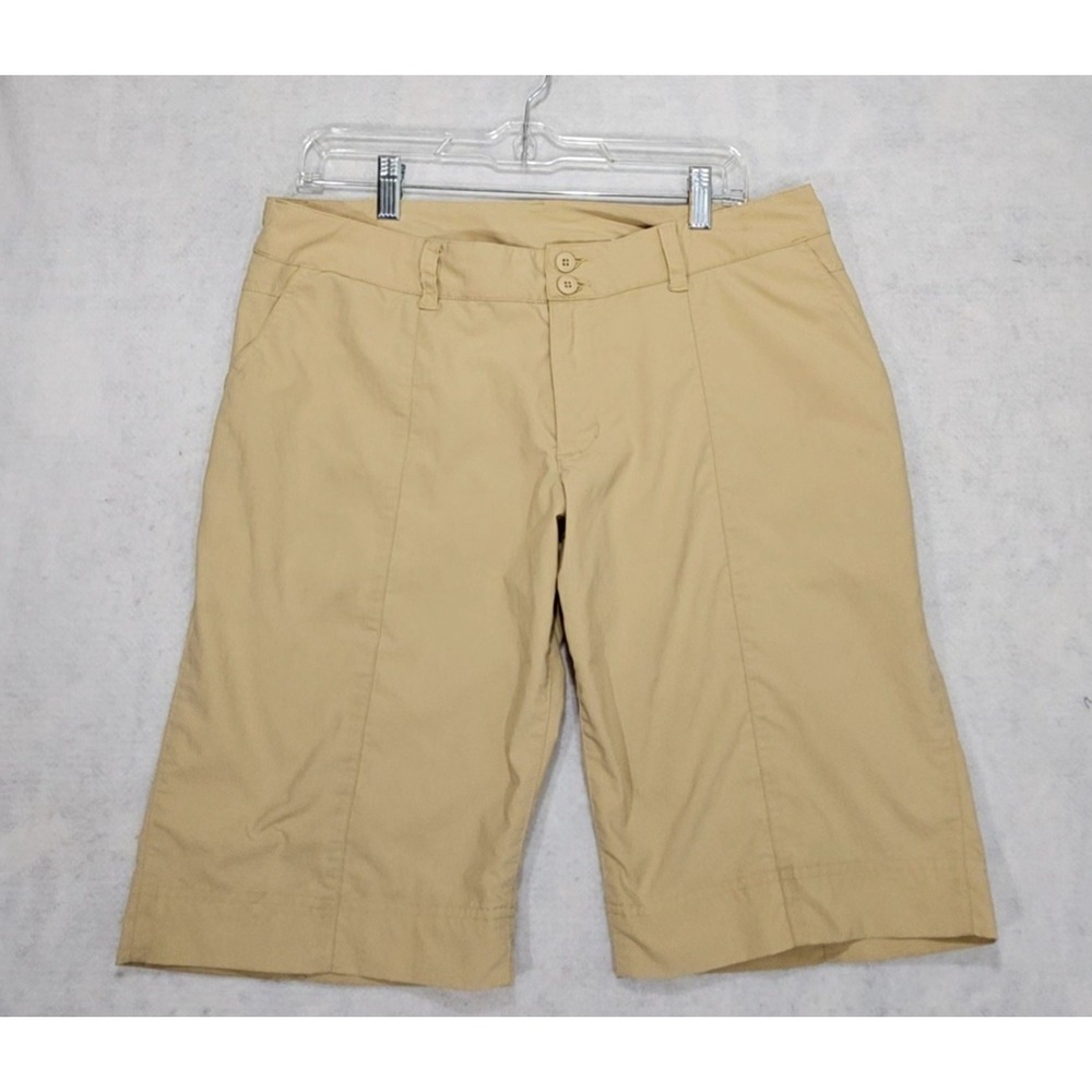 Patagonia Bermuda Shorts Women Sz 12 Tan Khaki Outdoor Hiking Inter-Continental‎